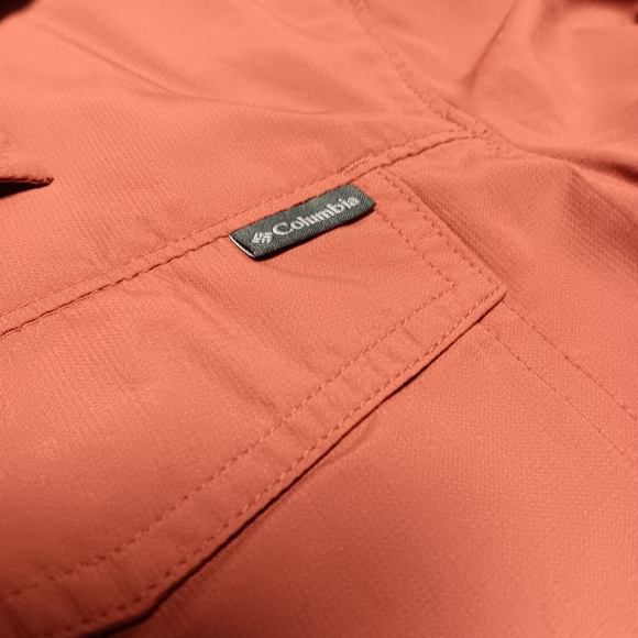 🧡COLUMBIA MEN'S SIZE LARGE 100% NYLON SHELL FRONT BUTTON COLLAR SHIRT. - Picture 3 of 9